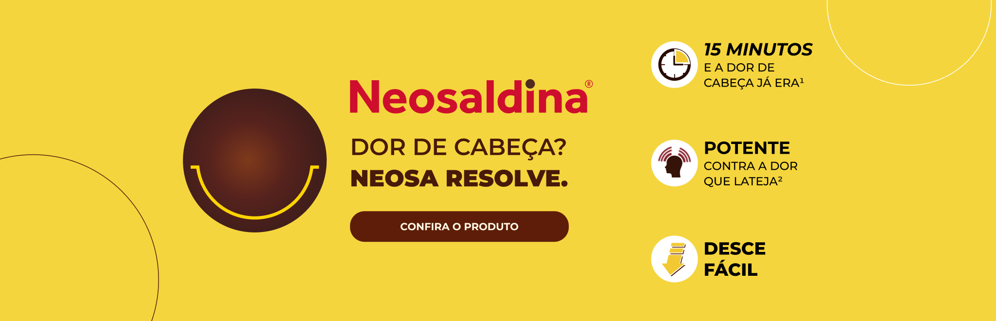 Neosaldina: alívio para dores de cabeça.