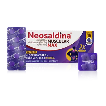Embalagem de Neosaldina Muscular MAX.